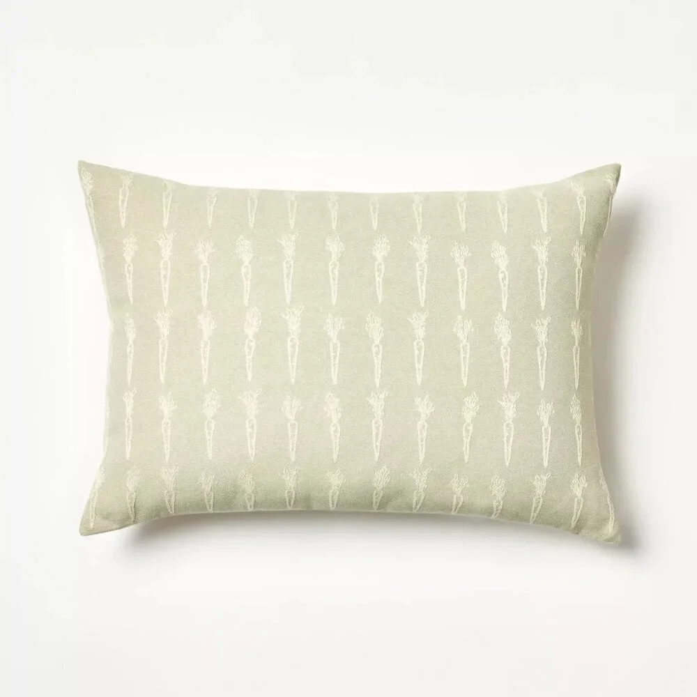 Oversized Woven Carrot Lumbar Pillow – Threshold Studio McGee, Easter Sage Green